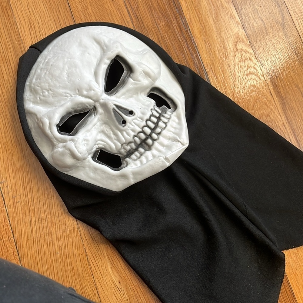 Toddler skeleton costume 3/4 T some signs of wear see pics good for Halloween. - Picture 5 of 11